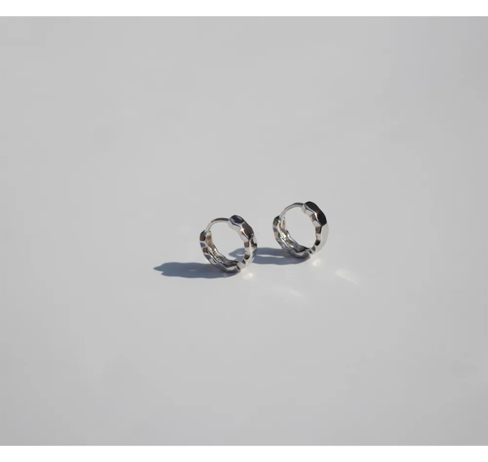 Серьги из стерлингового серебра 925 пробы, модные маленькие круглые кольца для ушей, Пряжка для ушей, простые персональные серьги унисекс для диких женщин и мужчин
