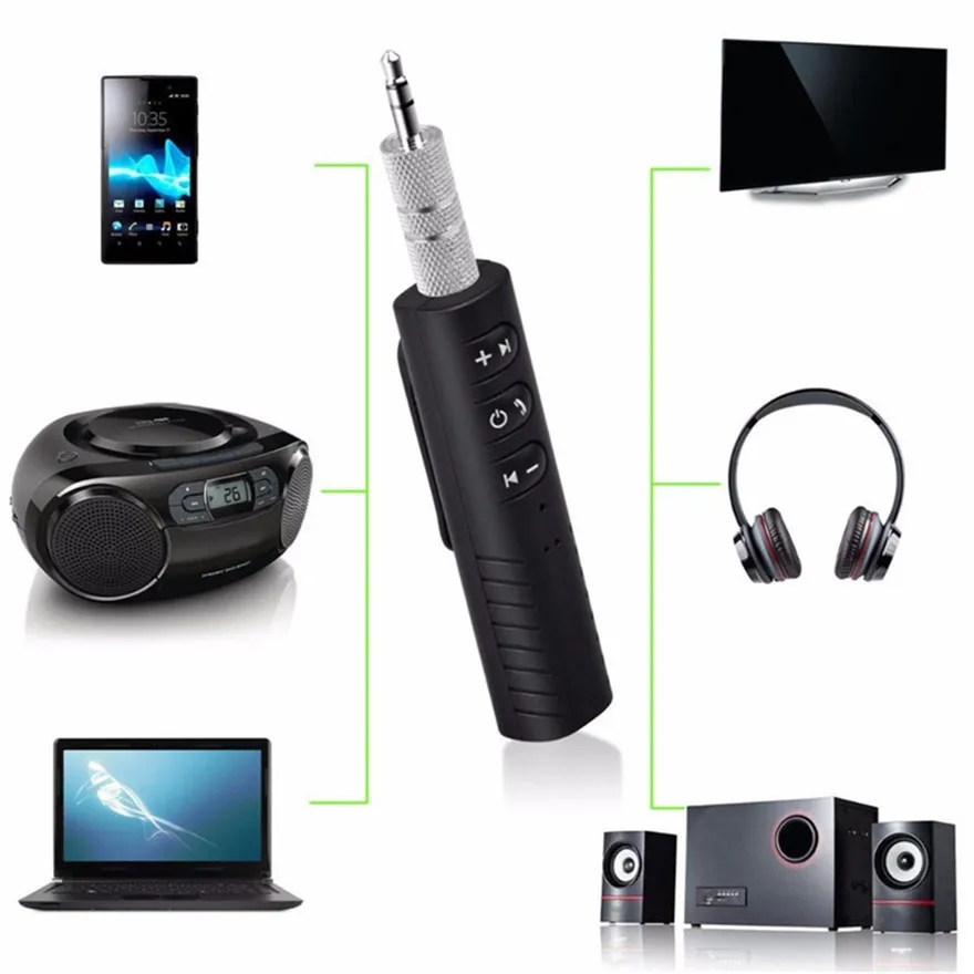 3,5 мм разъем клип на беспроводной Bluetooth приемник Мини Bluetooth автомобильный аудио-музыкальный адаптер с микрофоном для наушников динамик 100 набор