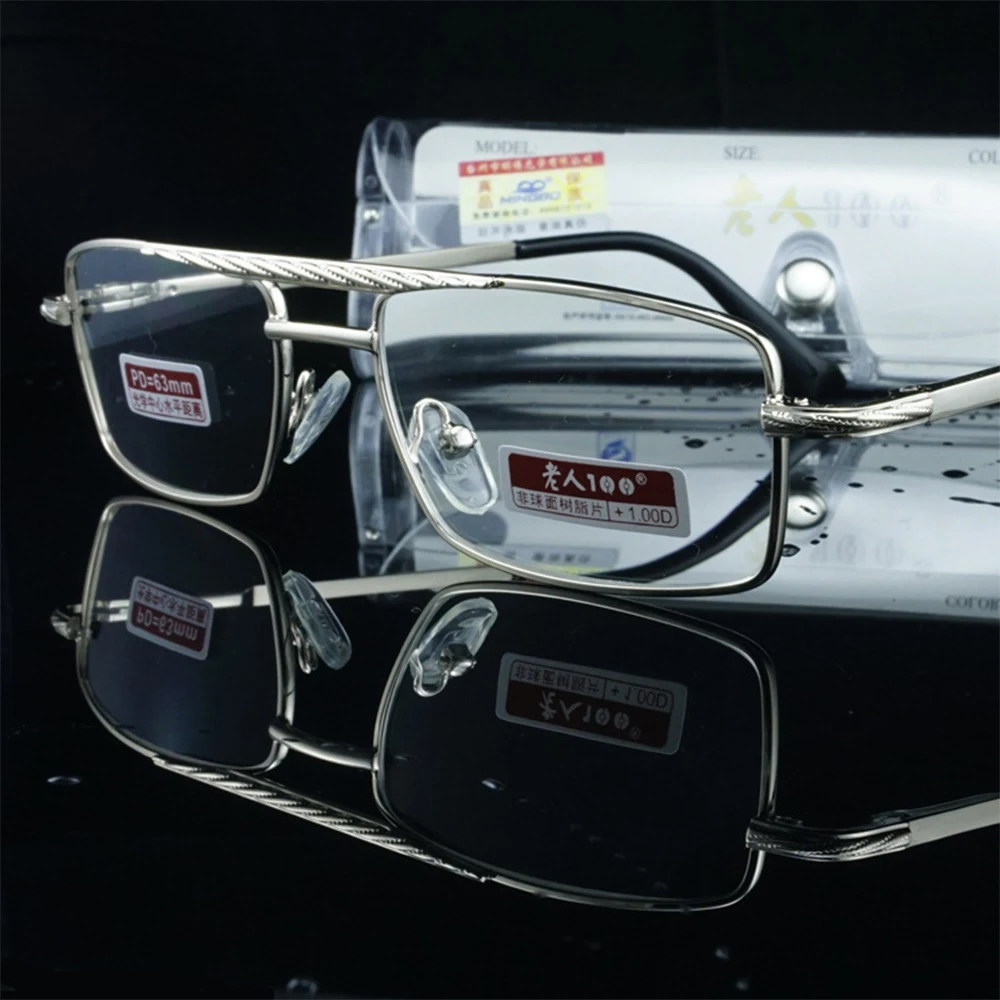 Очки для чтения с двойным лучом полная оправа из сплава 2019 = Clear Vida + 4 5 6 7 8 To 12 |