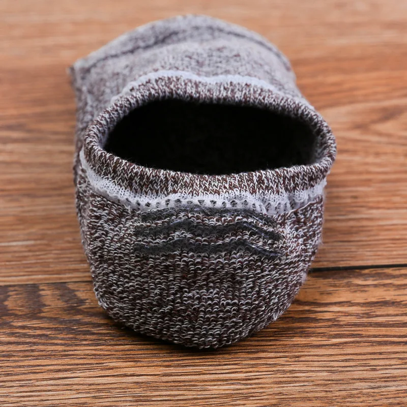 Мужские хлопковые махровые носки однотонные нескользящие из силикона винтажные