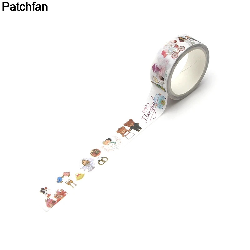 Patchfan Свадебная тема смешной DIY Скрапбукинг клейкая бумага Васи маскирующая лента
