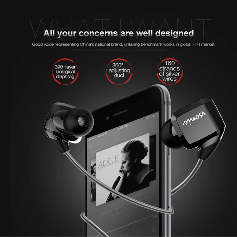 VSONIC NEW GR07 GR07i с микрофоном динамические наушники вкладыши шумоизоляцией