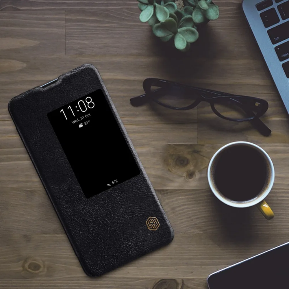 Чехол Nillkin Qin для Huawei Mate 20 кожаный чехол книжка Mate20 Роскошный деловой телефона Nilkin