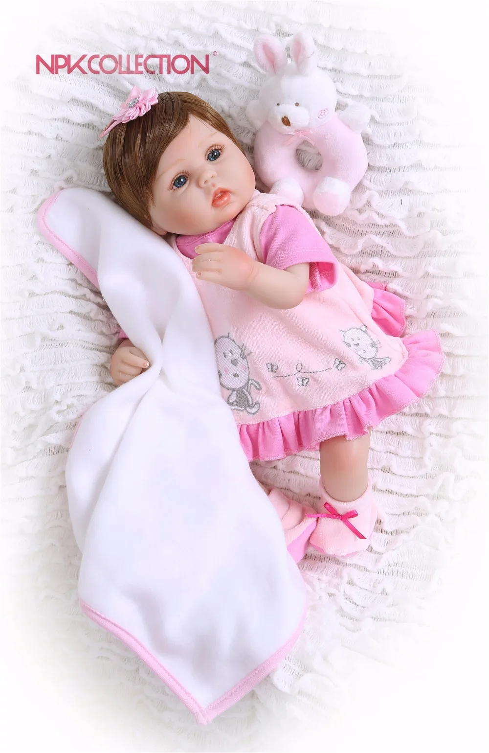 NPK 40 см реалистичные силиконовые Reborn Baby Doll детский приятель реалистичные милые Жираф Детские куклы для принцессы детские игрушки