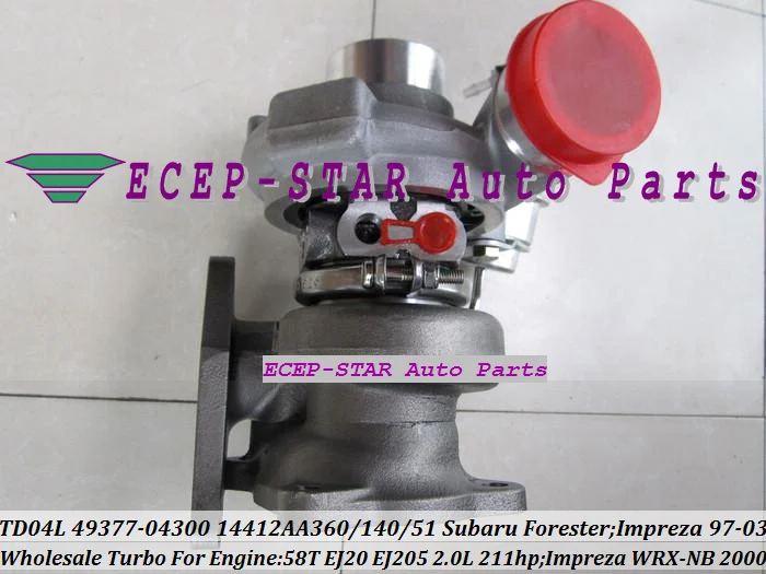TD04L 49377 04300 04100 14412 AA151 Турбокомпрессор Для SUBARU FORESTER 98 04 Impreza 97 03 WRX NB 2000 58T EJ205 2.0L