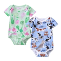 2 piecesbaby clothes 2019 new baby cotton baby onesies short sleeved boy girl summer baby clothes suit 2 pieces