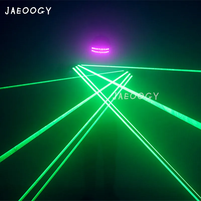 Высокое качество зеленые лазерные перчатки шоу на Хэллоуин Танцы светящийся