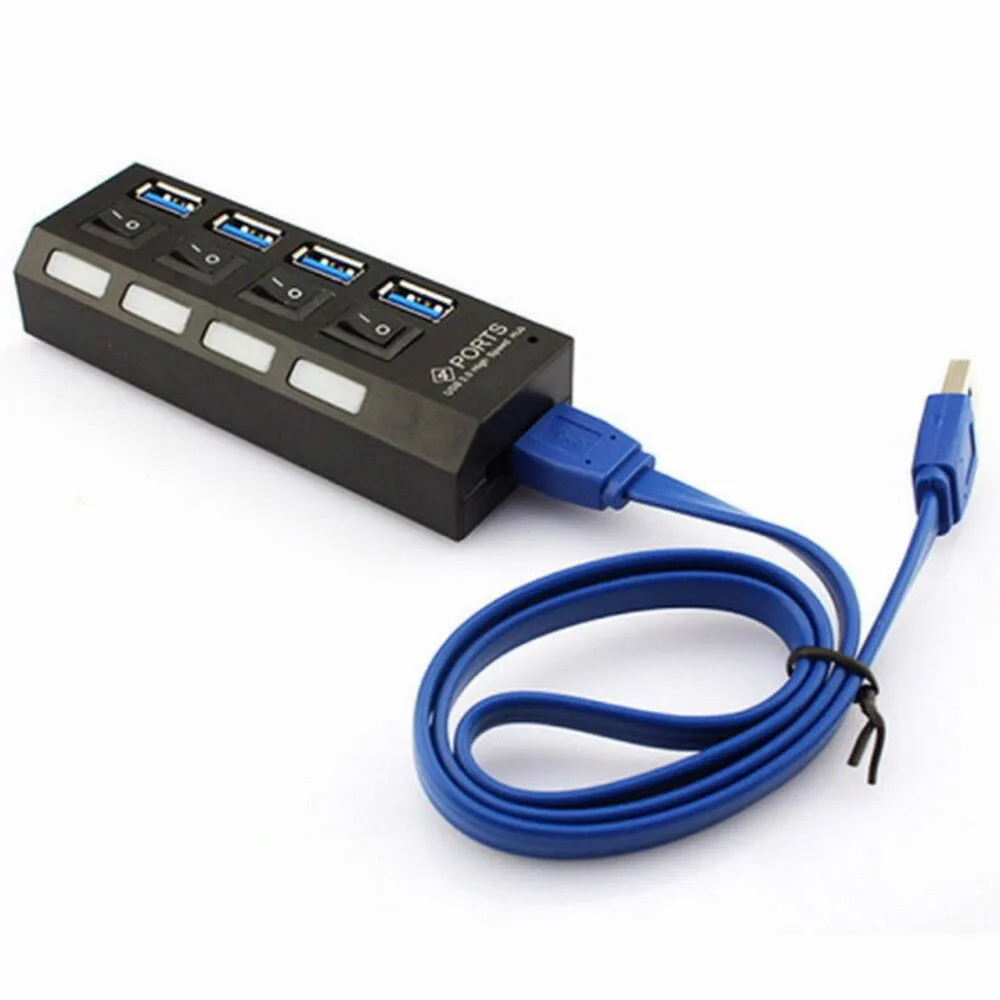 7 Порты и разъёмы usb-хаб 3 0 высокое Скорость 4 порта USB концентратор с ЕС/США