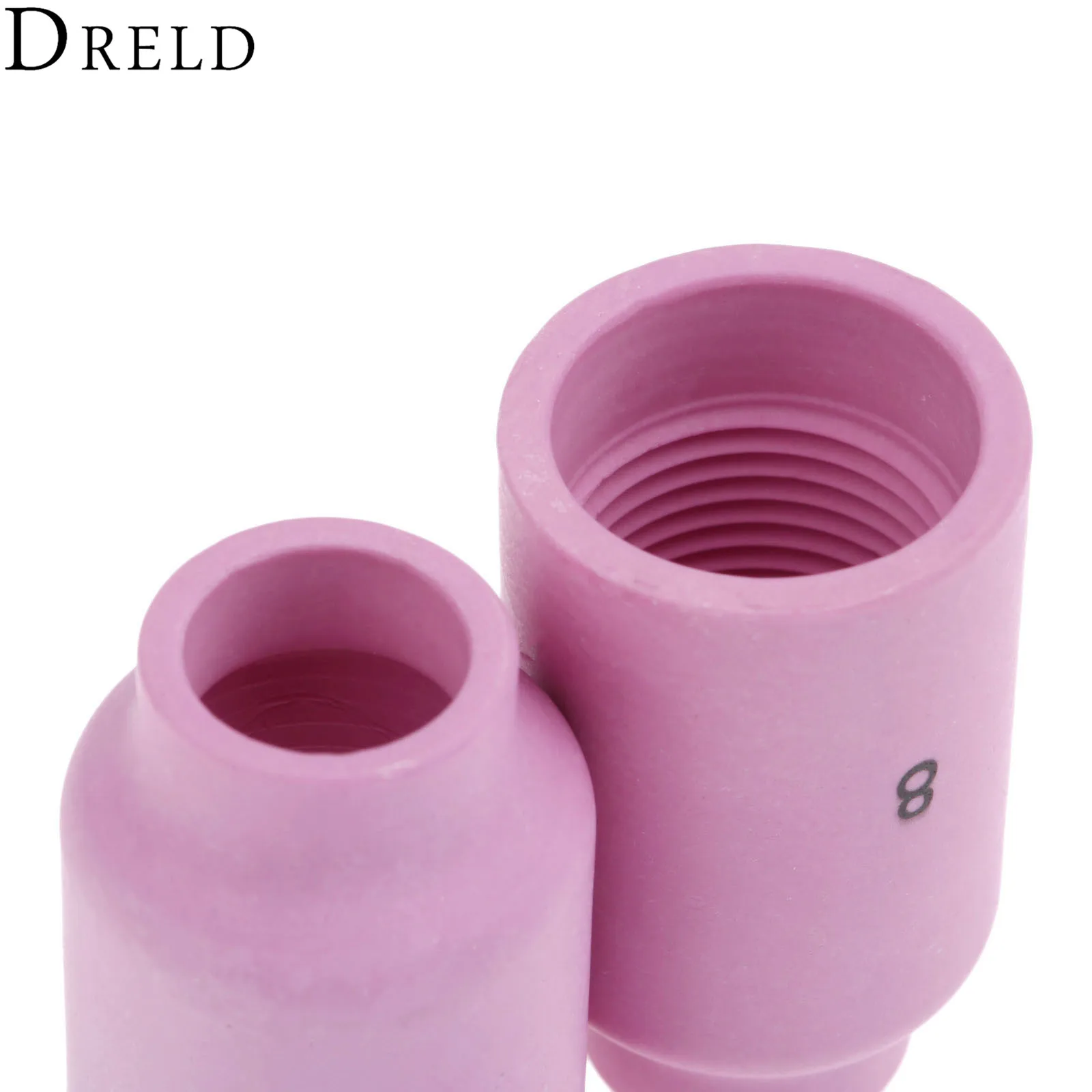 DRELD 3 шт. TIG глинозема сопло газовый объектив 54N14#8 подходит для SR PTA DB WP 17 18 26 серии запчасти для сварочной горелки для дуговой сварки 3PK