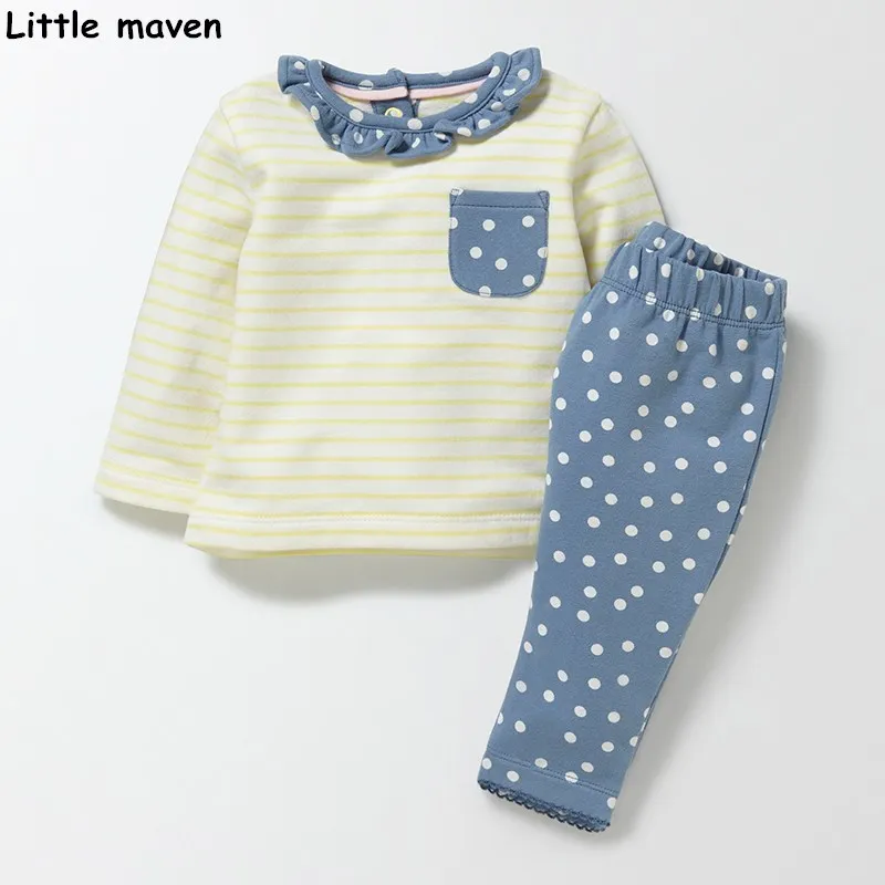 Комплект детской одежды Little maven хлопковая брендовая футболка в полоску с