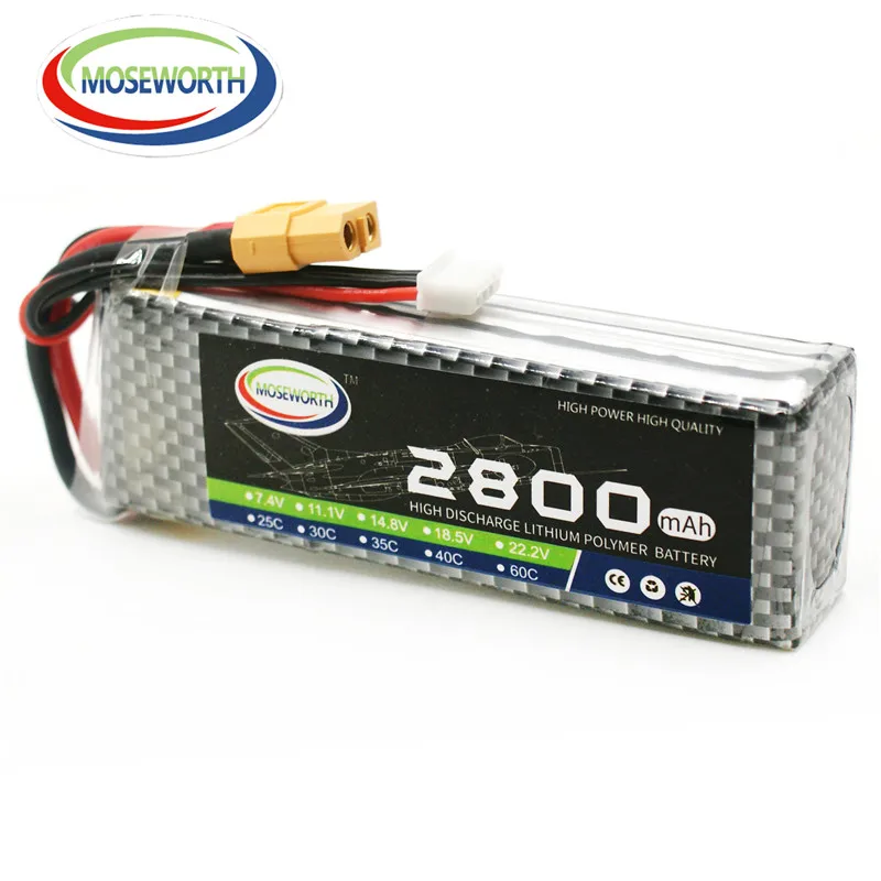 Аккумулятор Lipo 4S 14 8 в 2800 мАч 30C для игрушек с дистанционным управлением