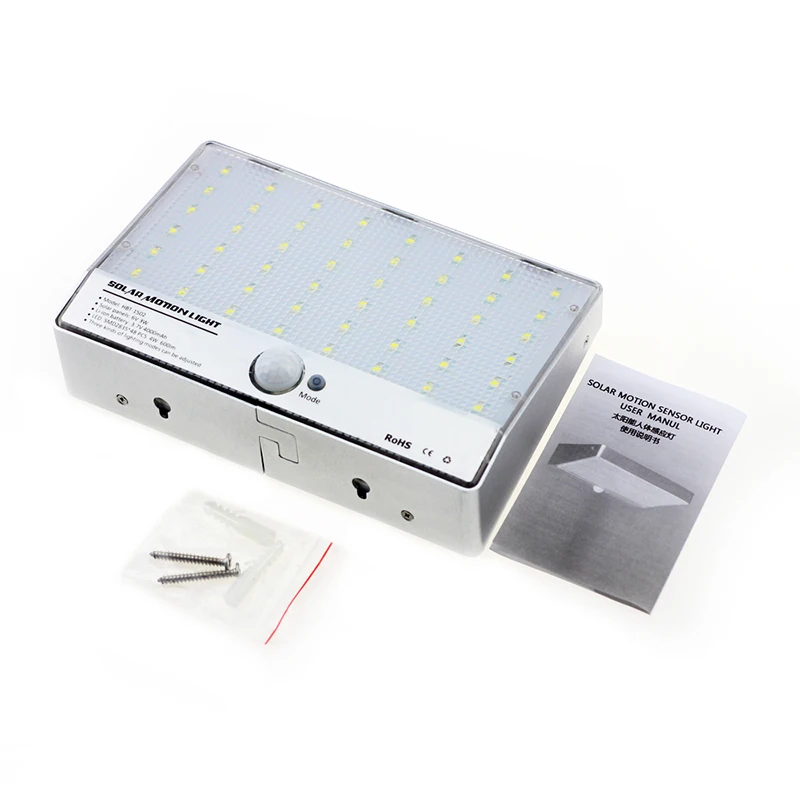 Уличный светильник ing водонепроницаемый 48 светодиодный с датчиком движения на