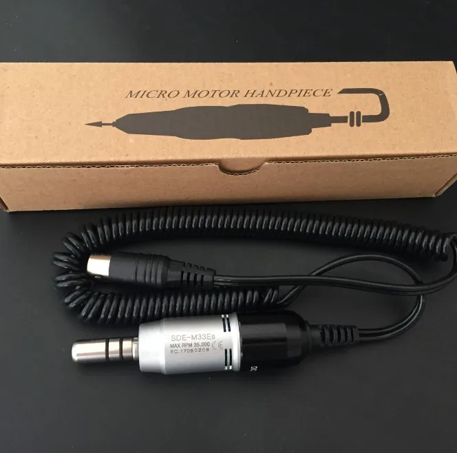 1pcs E type moto Стоматологическая лаборатория микромотор Marathon машина N3 35K об/мин полировальный наконечник или E тип Электрический мотор против угла и прямой наконечник - Цвет: 1pcs E type moto