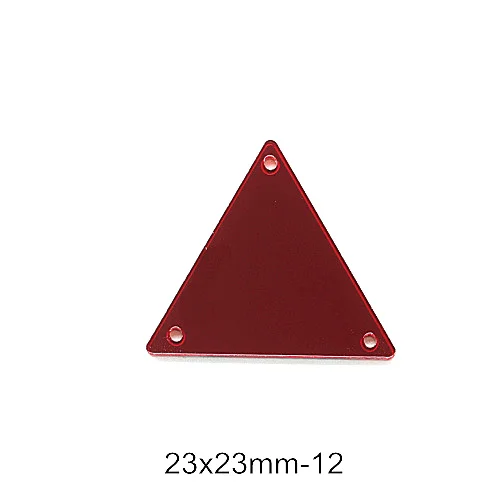 P12-23x23mm Распродажа! 50 шт. хрустальные зеркальные пришивные стразы, акриловые зеркальные пришивные стразы темно-Красного цвета для шитья одежды B3603 - Цвет: P12-23x23mm