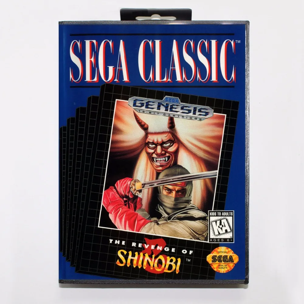 Игровой картридж Vengeance of Shinobi 16 бит игровая карта MD в розничной коробке для Sega Mega