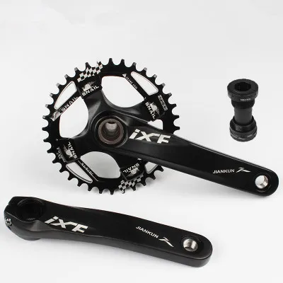 Армейский зеленый Тайвань Улитка Mtb диаметра окружности болтов(CNC 32/34/36T 104 BCD узкая широкая цепь из колец цепь для SHIMANO droer велосипед диаметра окружности болтов с кареткой - Цвет: Армейский зеленый