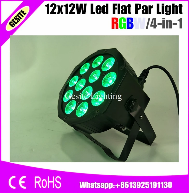 12 шт./лот 12X12W RGBW Одноцветный Par свет для профессиональной сцены Dj|par light|par lotprofessional