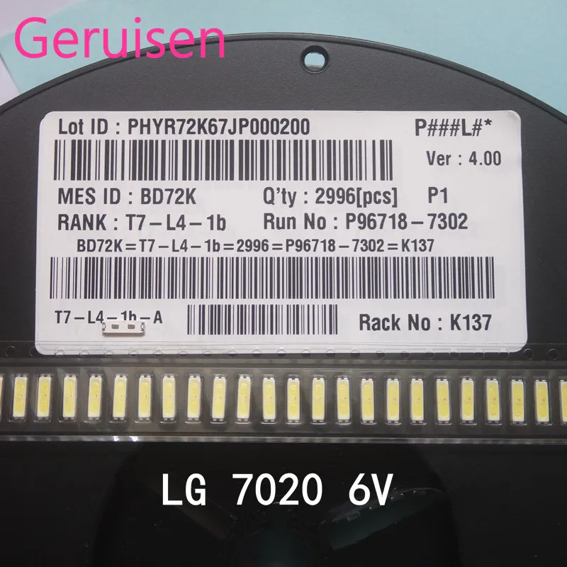 Светодиодная подсветка для телевизора LG 50 дюймов светодиодная 1 Вт 6 в 7020 с