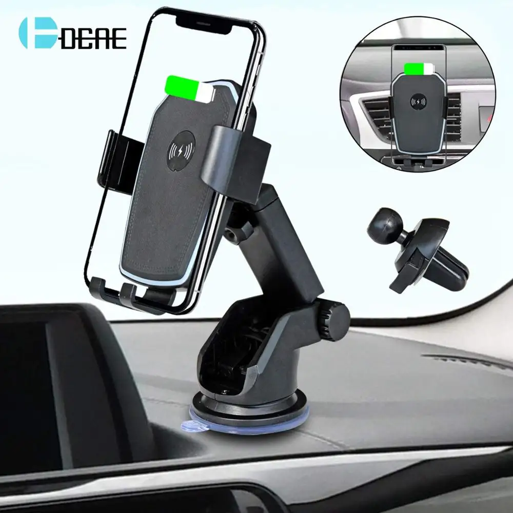 

Wireless Car Charger Mount Automatic Gravity 10W Fast Charge Air Vent Phone Holder for iPhone 13 12 11 XR X 8 Samsung S20 S10