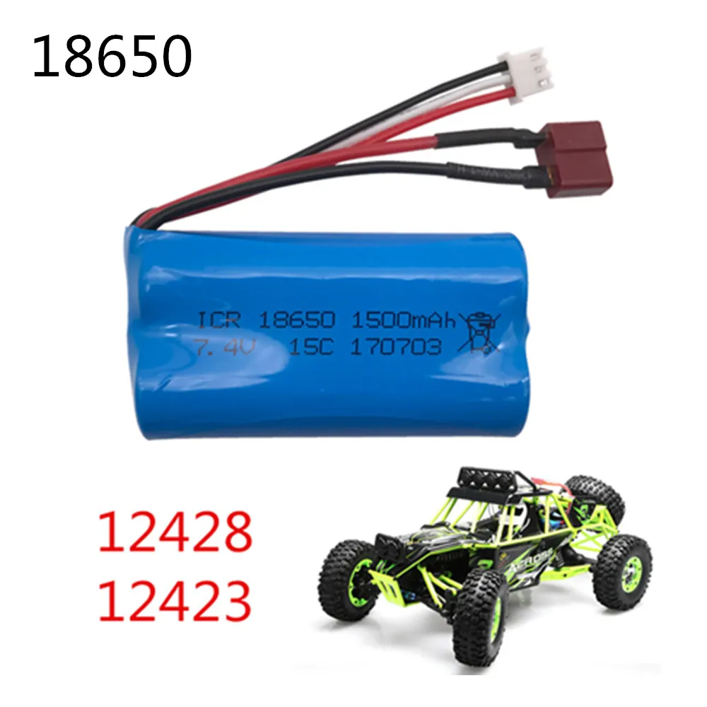 Аккумулятор 7 4 В 1500 мАч для CarUdi S032 Q1 Tianke FEIYUE FY 03 Wltoys 12428 12423 RC Car V 18650