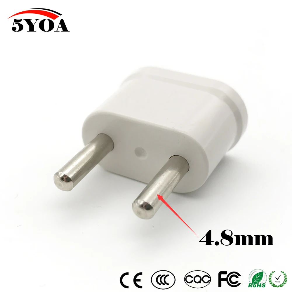 Дорожный адаптер питания с американской вилкой в Schuko EU белый|charger converter|travel power