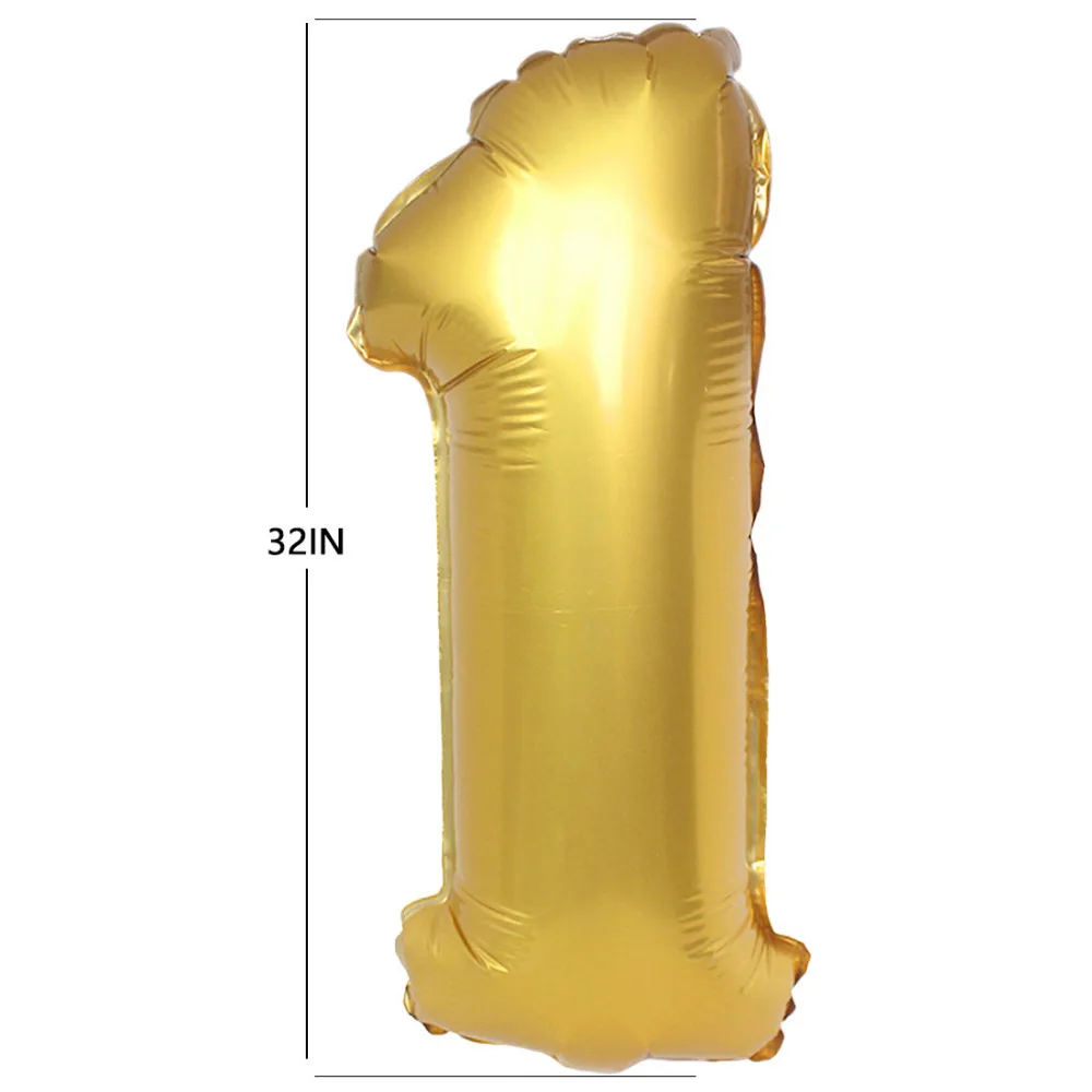 Товары для вечеринок воздушные шары 32 дюйма золотые цифры фольга Надувное