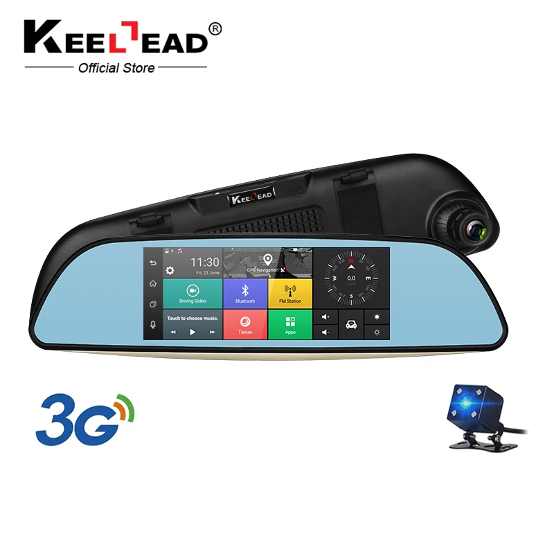 KEELEAD Автомобильный видеорегистратор 3G зеркало 6 86 &quotвидеорегистратор Full HD 1080P