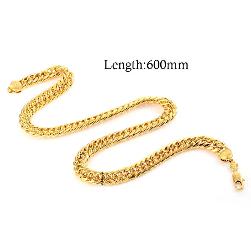 Mens 24inch Thick Heavy 24K Curb Link Chain Solid Gold FINSH MIAMI CUBAN Hip Hop FREE SHIPPING | Украшения и аксессуары