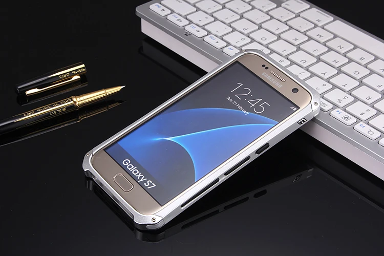 Чехол для samsung Galaxy S7 с алюминиевой металлической рамкой, Пластиковая Задняя крышка для S7 Capa Fundas Coque