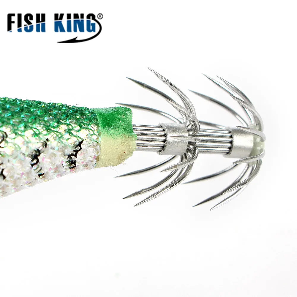 FISH KING 1 шт. 13,5 см/4 г свинцовая грузила приманка в виде кальмара крючок джиг осьминог, Каракатица креветка приманка 3D глаза морские рыболовные снасти
