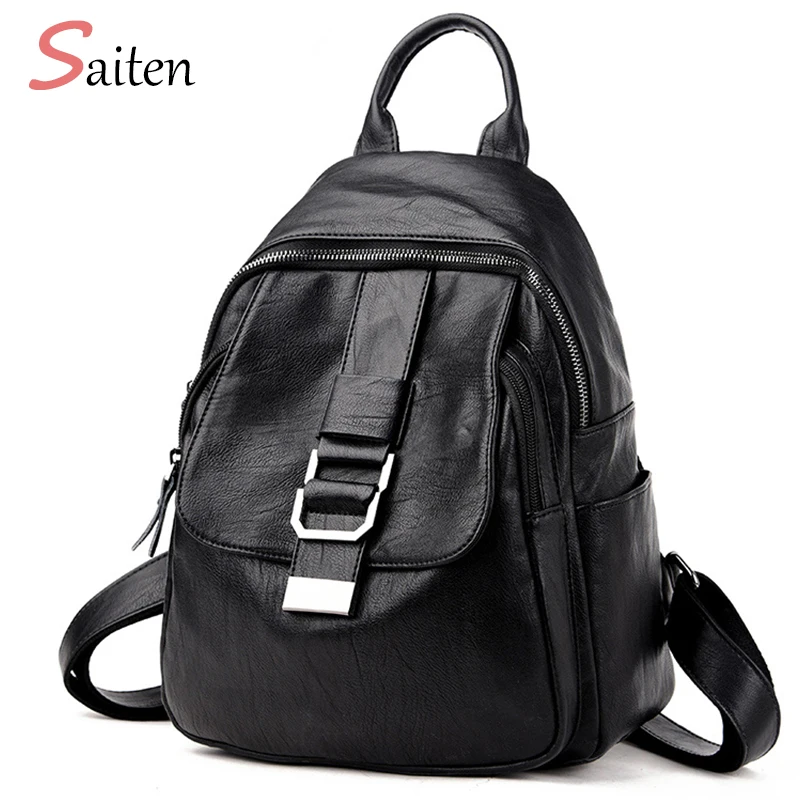 New Fashion Woman Backpack 2017 Leather Brands Female Backpacks GirlsHigh Quality Schoolbag Elegant Mochilas Feminina | Багаж и сумки