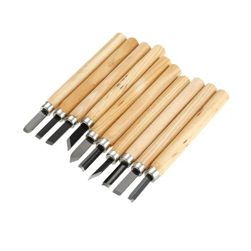

10pcs Wood Carving Tools Knife Kit Carbon Steel Professional Wood Carving Tools
