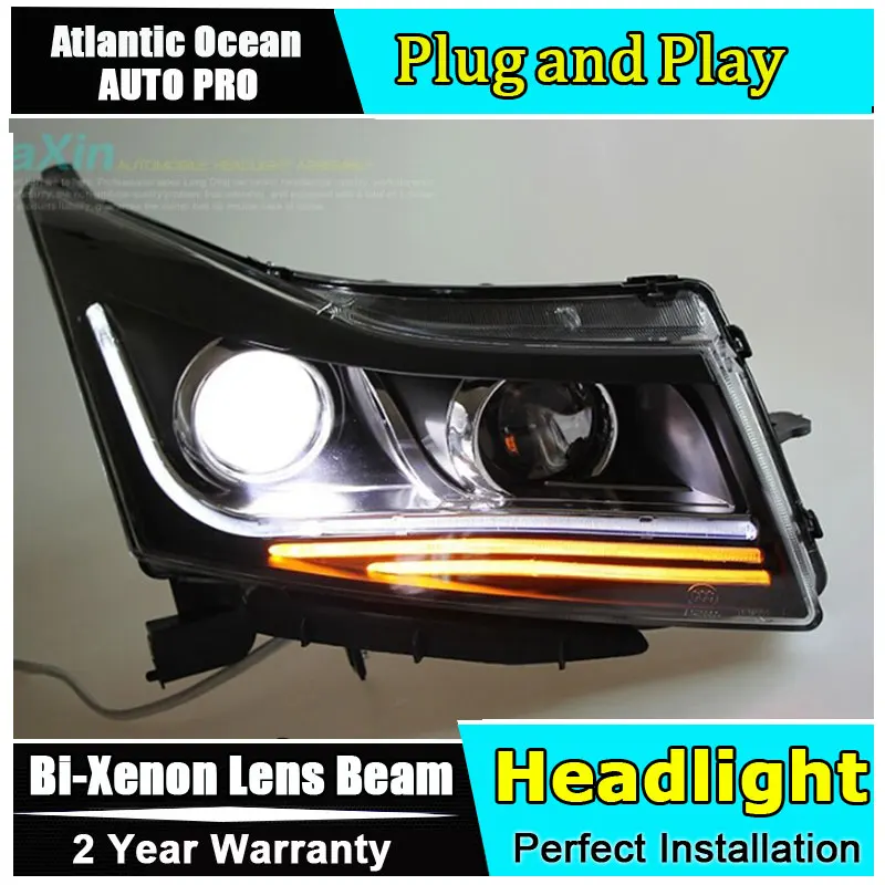 

2009-2014 new head light for Chevrolet cruze headlights Bi-xenon Double lens head lamps car styling led car parking led drl