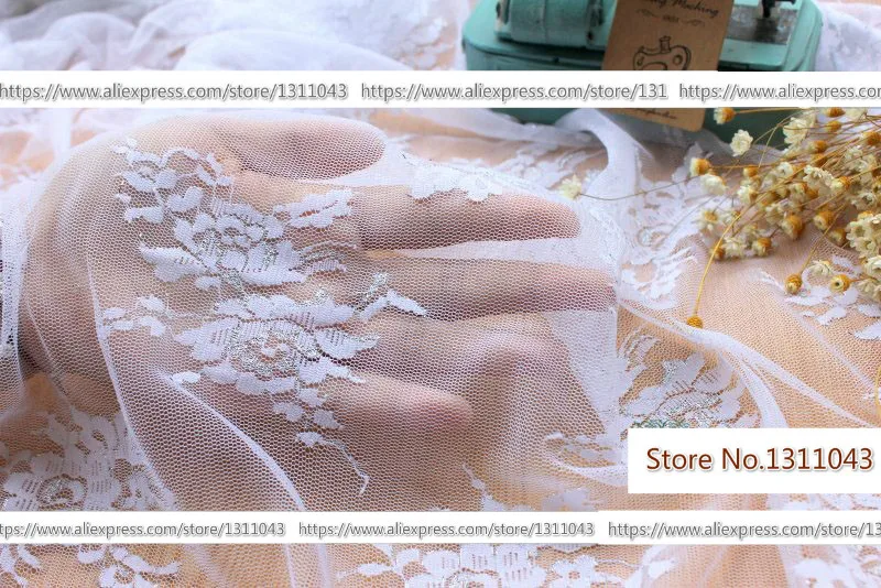 3 ярда/лот кружевной отделкой DIY одежда аксессуары из ткани с вышивкой цветочным