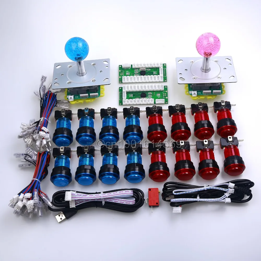 Светодиодная аркадная игра сделай сам запчасти + 2X5 pin 5 В 2/4/8 способа светодиодной
