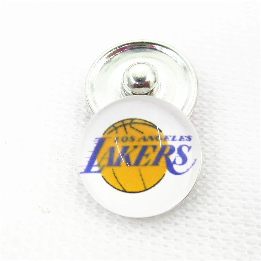 20 шт./лот Lakers Баскетбол командные спортивные кнопки для 18 мм браслет и браслеты DIY