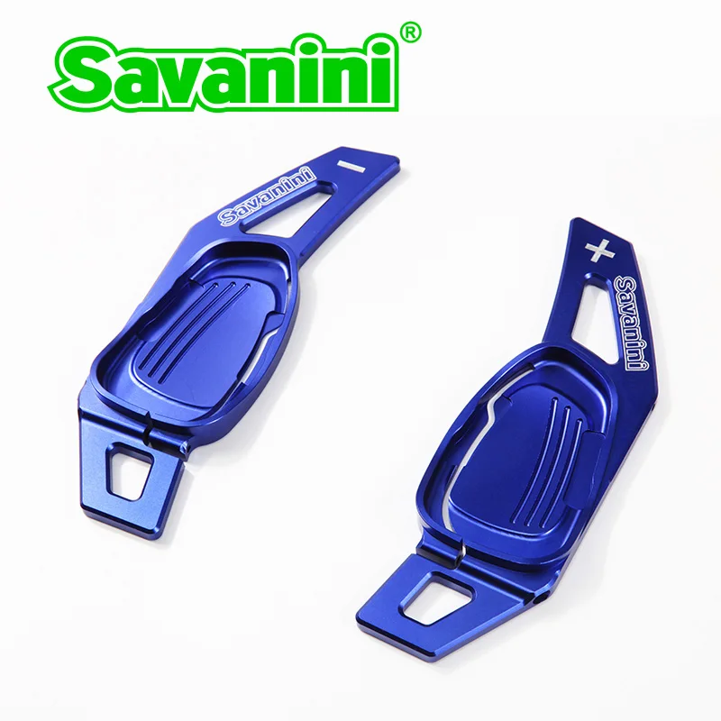 Savanini алюминиевый 2 шт руль сдвиг Paddle Shifter расширение для AudiS3, S8, SQ5, RS 5, RS 7 Авто Стайлинг стикер бесплатно - Цвет: Синий