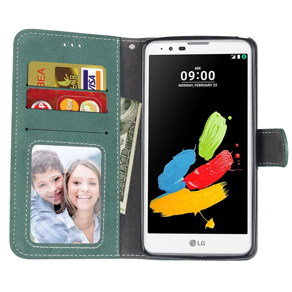 Матовый кожаный чехол в стиле ретро для LG K4 2017 книжка с подставкой классический