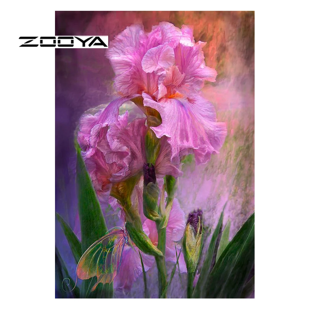 ZOOYA Алмазная вышивка цветы сделай сам картина полная дрель узор Стразы продажа