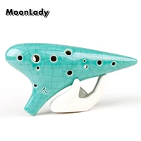 12 holes alto c ocarina green ice crack special music instruments chinese good quality woodwind instrument easy to learn