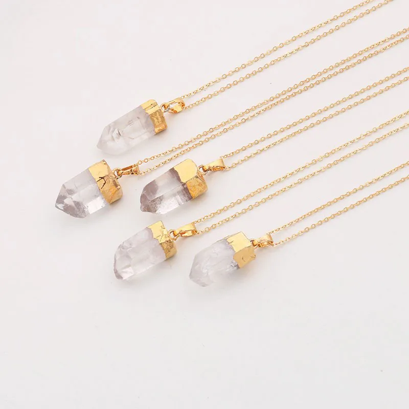 Бохо шикарная Подвеска из сырого кристалла шестиугольник рейки исцеляющая точка