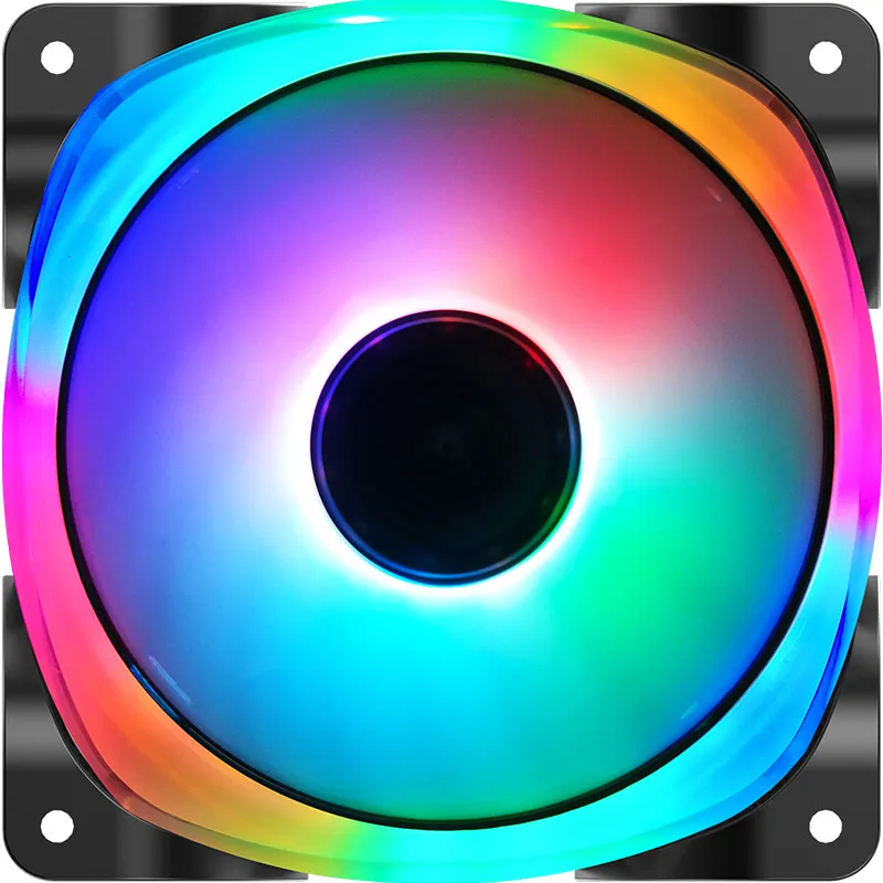 Colorful JONSBO RGB вентилятор 120 мм PC чехол Вентилятор Cooler двойными бортами Glow хрустальный светильник 3PIN+ большой 4D Питание материнская плата 12V 4PIN AURA SYNC - Цвет лезвия: Colorful