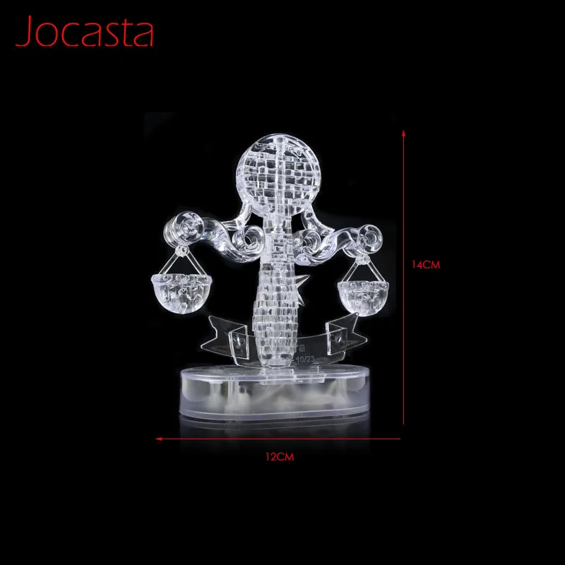 3D Кристалл строительный блок с мигающим светильник DIY модель головоломка игрушка - Фото №1