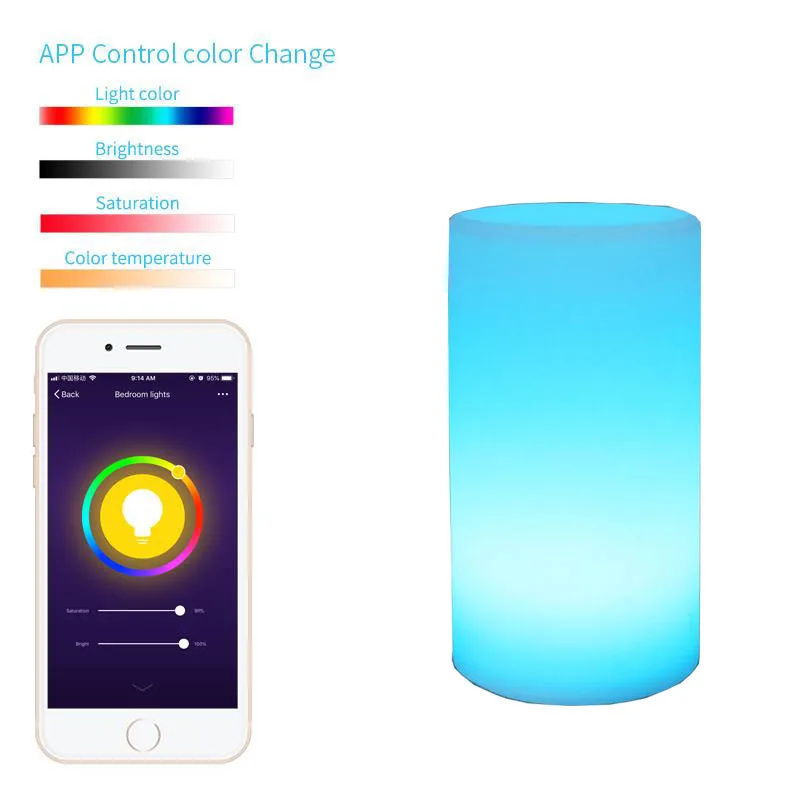 Умная лампа красочная детская окружающего света Поддержка приложения/Alexa Echo/Google