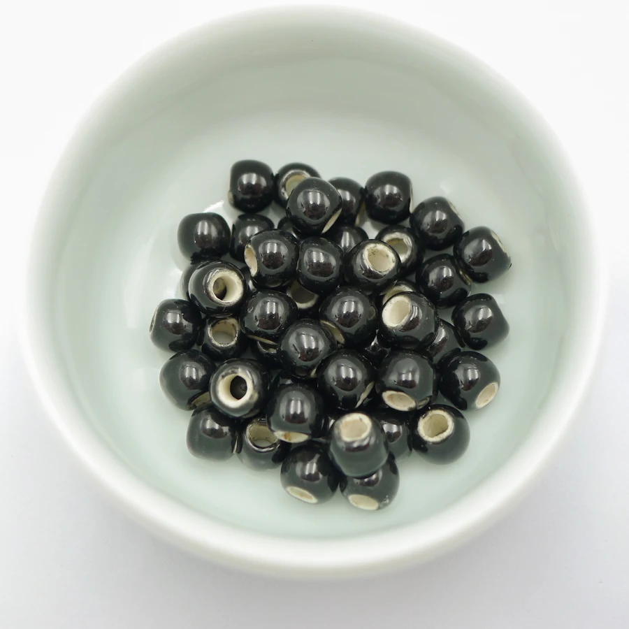 

6# 100pcs China Ceramic Beads Flower Porcelain Bead For Jewelry Making 6mm Beads #A507B
