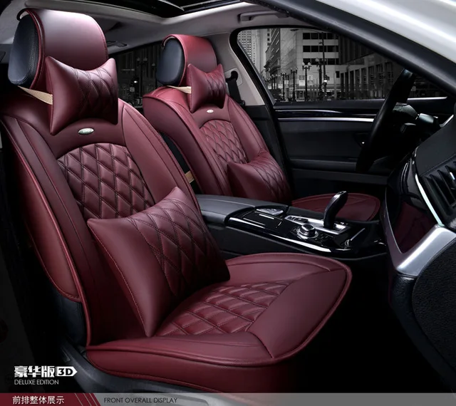 Red 10 pcs set Чехол для сидения автомобиля авто чехлы сидений Аксессуары для Kia ceed cerato sorento sportage 3 r soul 2010 2009 2008 2007 - Название цвета: Red 10 pcs set