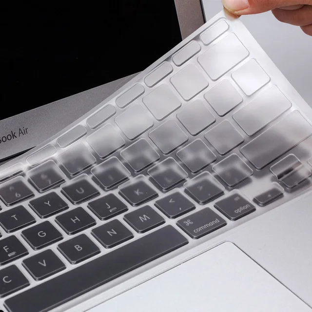 Водонепроницаемый прозрачный силиконовый чехол для клавиатуры из ТПУ Macbook Air 11 12