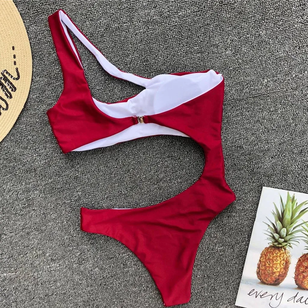 SAGACE цельное бикини с подкладкой бразильский купальник пуш-ап лето 2019 открытая на