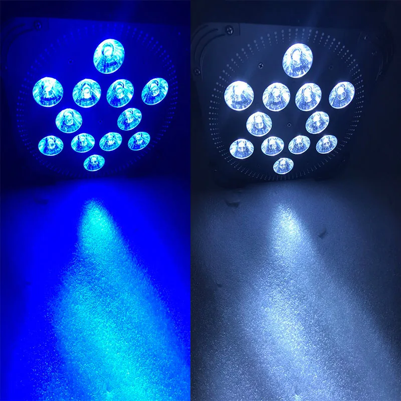 RGBWA UV PAR Light Беспроводной плоский прожектор dmx Flat Par 12*18 Вт Батарея светодиодный