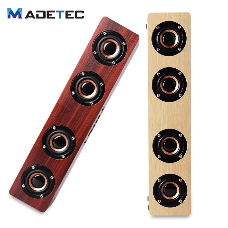 Madetec 4 HiFi деревянный bluetooth Динамик бас стерео surppot карты памяти AUX сабвуфер для ТВ